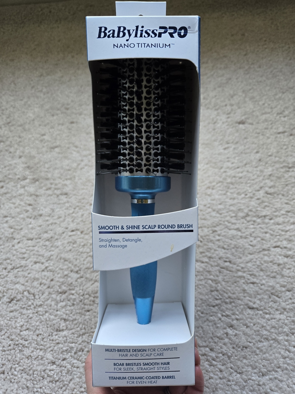 BaBylissPRO Nano Titanium Smooth & Shine Scalp Round Brush
